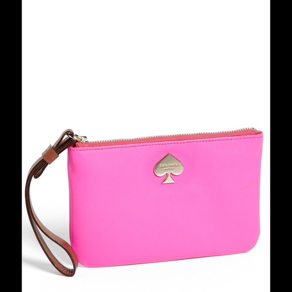 Kate Spade pink 'cobblestone park - bee' wristlet