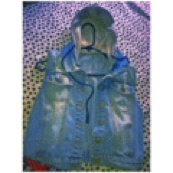Jean vest hoodie jacket