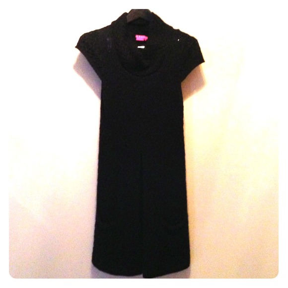 BCBGirls black cable knit sweater dress, size M