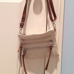 White leather bag