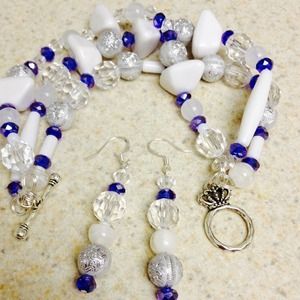 spoil me royal matching bracelet and earring set.
