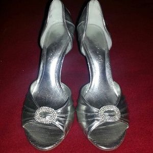 Silver ALDO stilettos