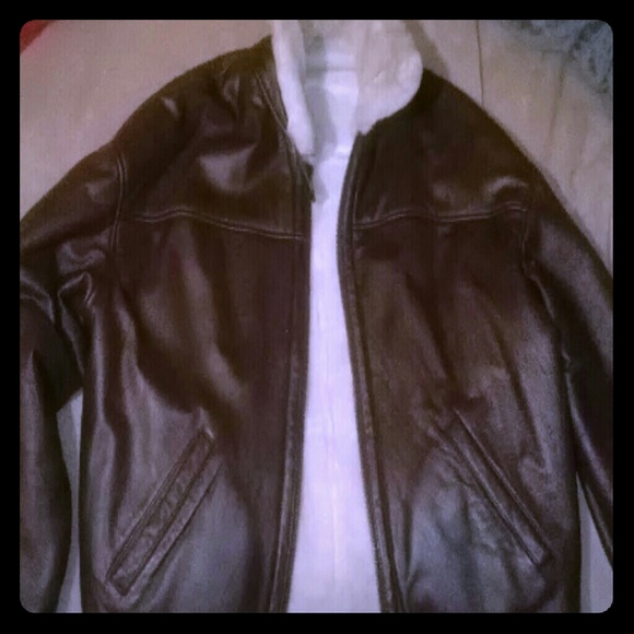 Wilson's brown leather jacket