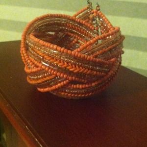 Pink beaded bracelet