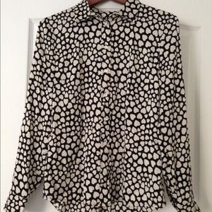 J Crew heart throb blouse, long sleeve, size 4