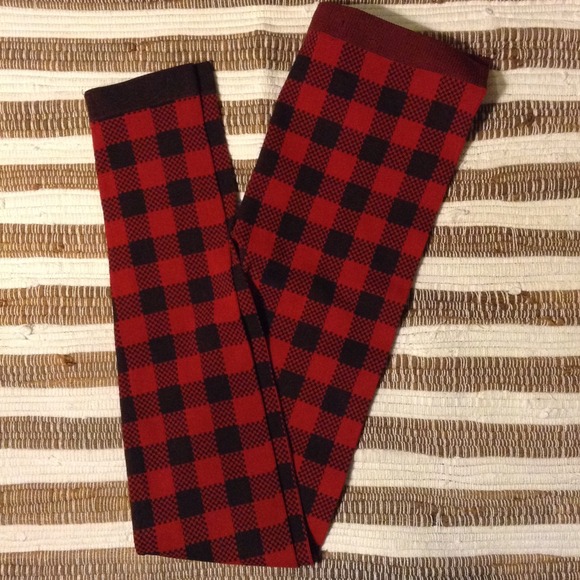 Checkered Red & Black Leggings