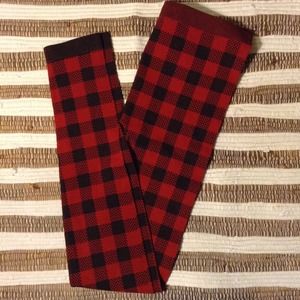 Checkered Red & Black Leggings