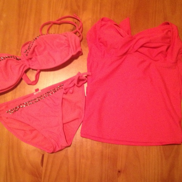 Hot pink bathing suits!