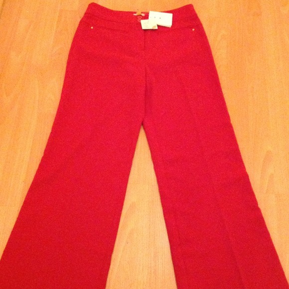 Anthropology Leifsdottir new hot red wide pants 6
