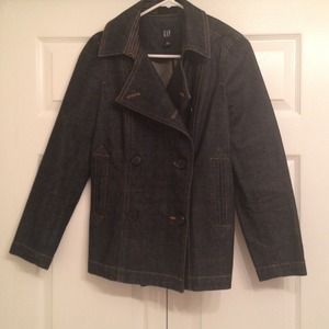 Gap size small jean peacoat jacket