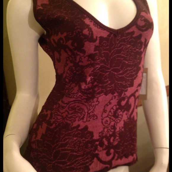 Sleeveless Wine and Berry Shanghai Top