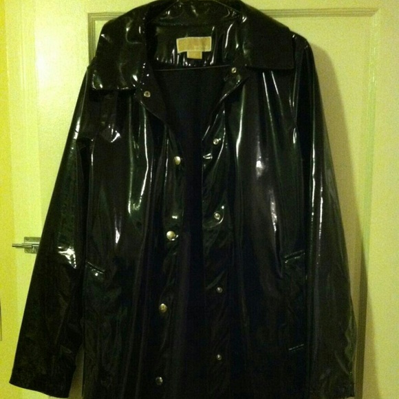 Michael Kors patent leather rain coat.