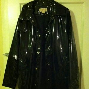 Michael Kors patent leather rain coat.
