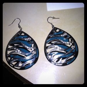 ❗️Zebra rhinestone earrings