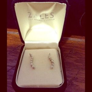 Diamond dangle earrings