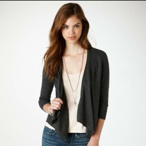 American Eagle grey lace back cardigan