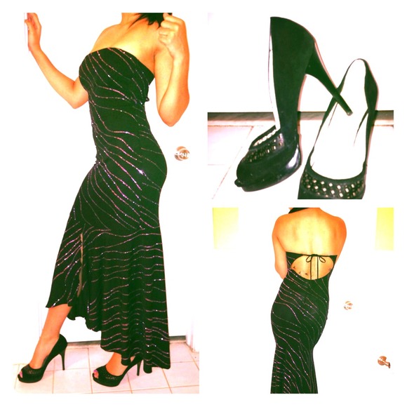 🚫SOLD🚫💃🎩💎Black Strapless Mermaid Dress