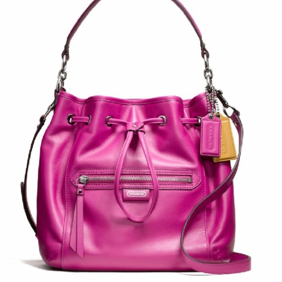 Coach Handbags - 🎉Gift Receipt🎉💯 Coach Magenta Daisy Drawstring