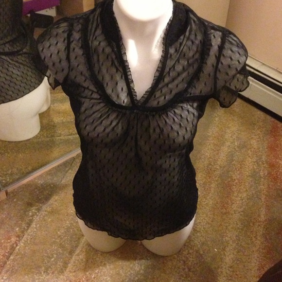 SOLD Sheer cap sleeve top