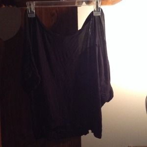 Sexy short sleeve black top