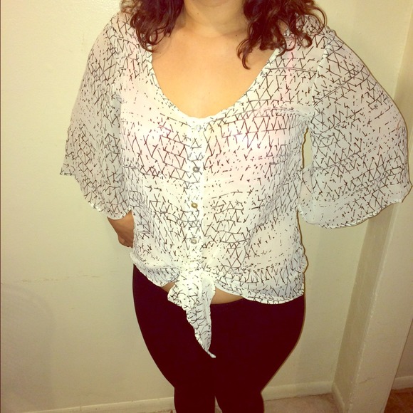 White Flowy Shirt