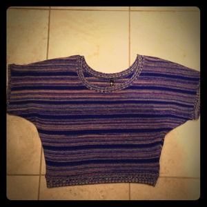 Purple stripe hippie sweater top