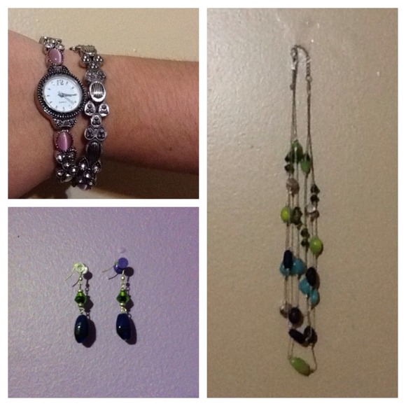 Bundle Necklace Set & Watch With Bracelet