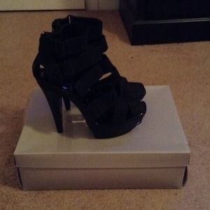 Jessica Simpson strappy platforms