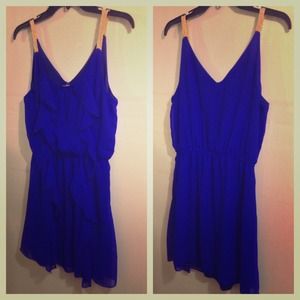 AMAZING BLUE RUFFLE DRESS!NWOT