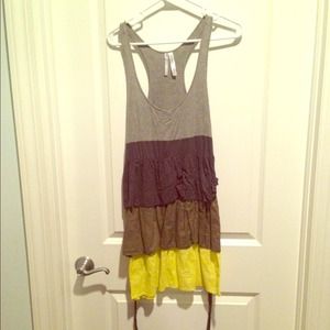 Racer back colorblock dress