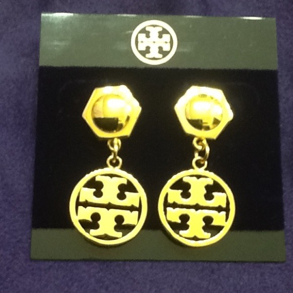 Tory Burch Circle Logo Earrings -AUTHENTIC