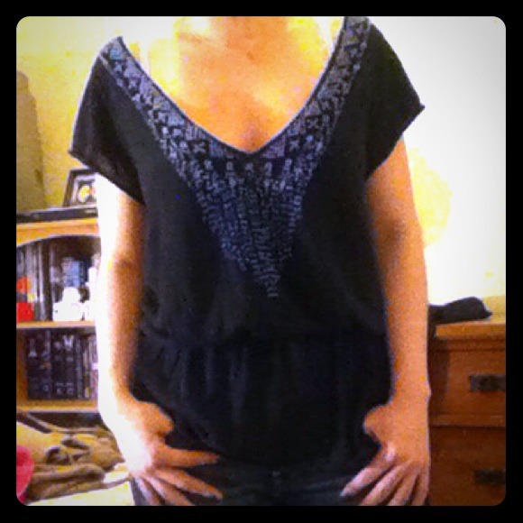 Free People Wide Vneck Tunic