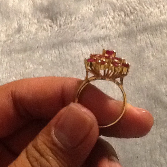 cocktail ruby ring sale one week only - Picture 2 of 3