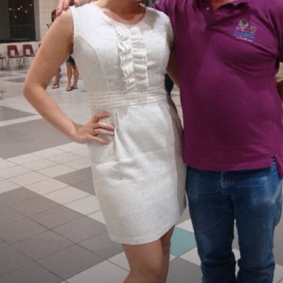 Beautiful white dress with ruffle