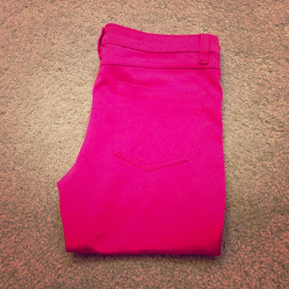Hot pink jeggings