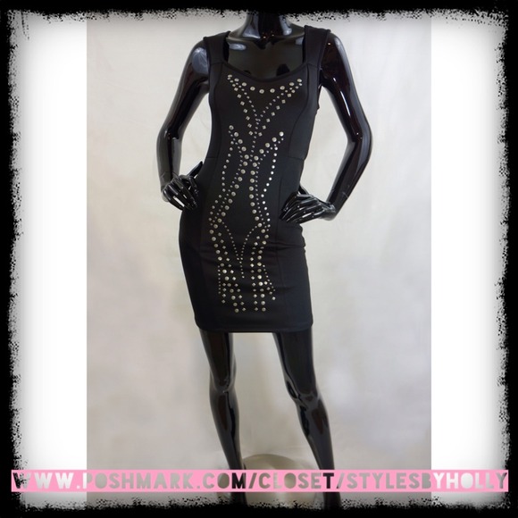 XX SOLD XX Silver Studded Party Dress NWOT - Picture 3 of 3