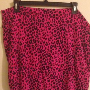 Pencil Skirt Hot Pink Leopard