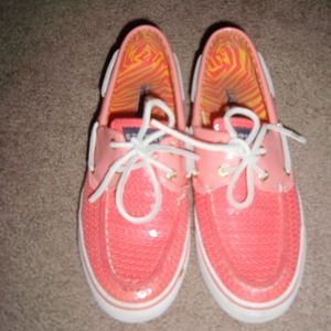 ❌🚫RESERVED🚫❌Sperry top sider sequin pink shoes