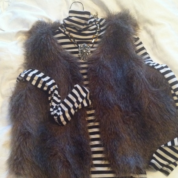 Faux fur vest