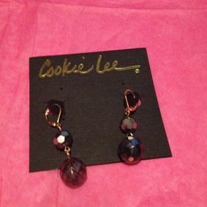 Cookie Lee genuine crystal earrings