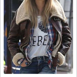 Faux Leather bomber jacket