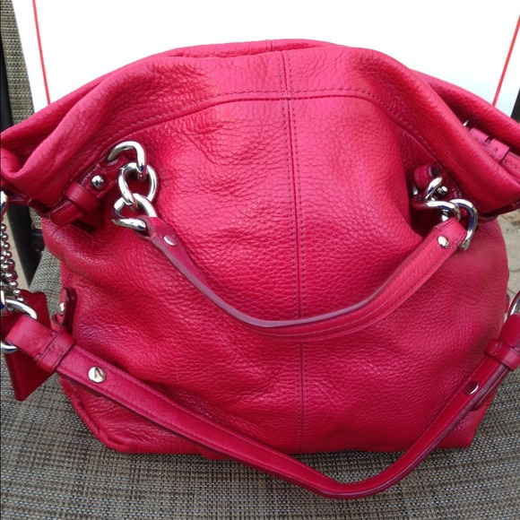👉Sold💯Authentic Coach Brooke Cherry Leather