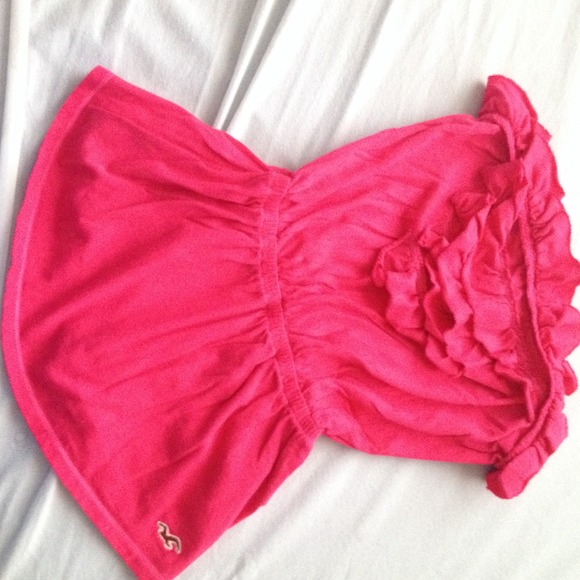 Holister dark pink tube top