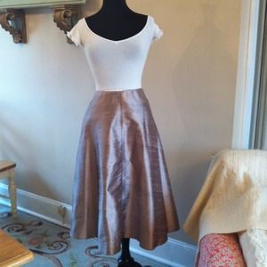 Silk dupioni Aline long skirt
