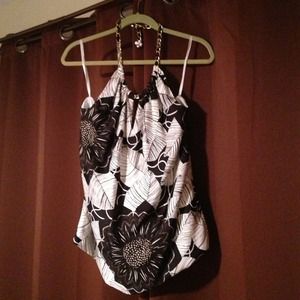 White House Black Market silk halter top