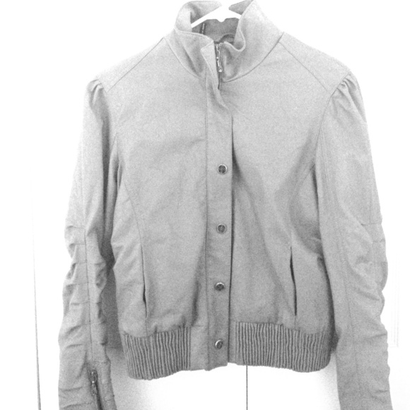 Affliction zip/button leather jacket