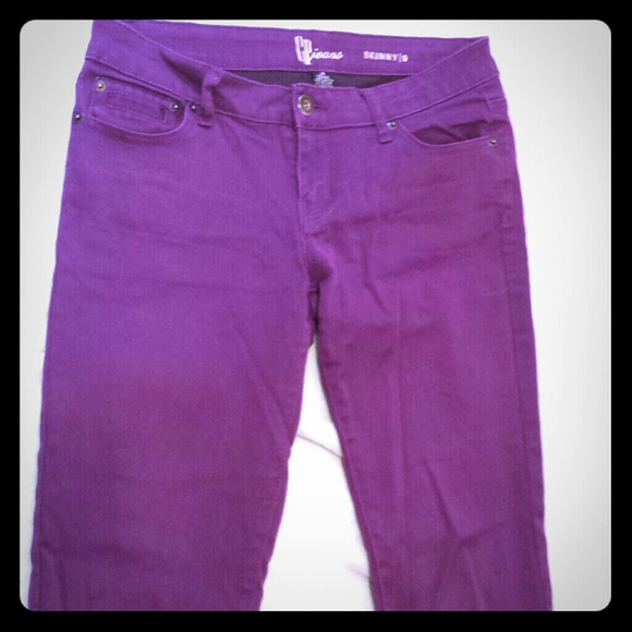 Purple skinny jeans
