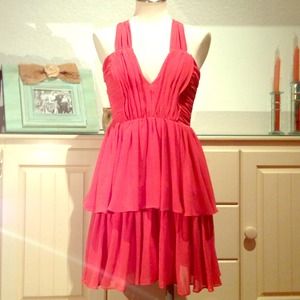 H&M coral cocktail dress.