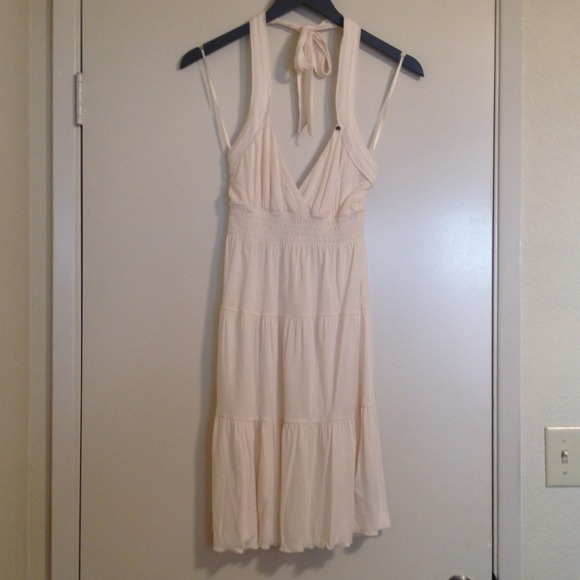 Guess cream halter dress