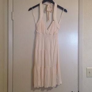 Guess cream halter dress
